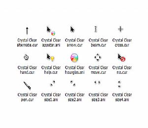 黑色质感鼠标指针(15个指针状态)