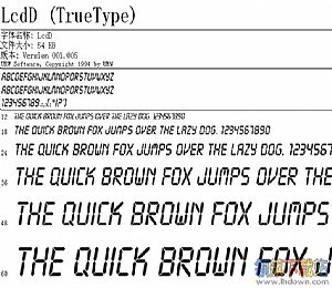 液晶数字字体(TTF格式)