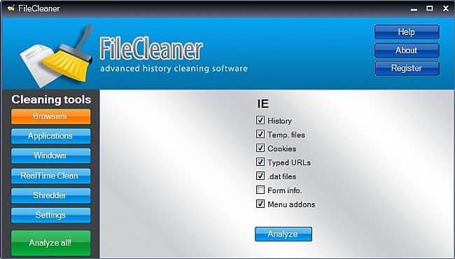 历史记录删除工具(File Cleaner)