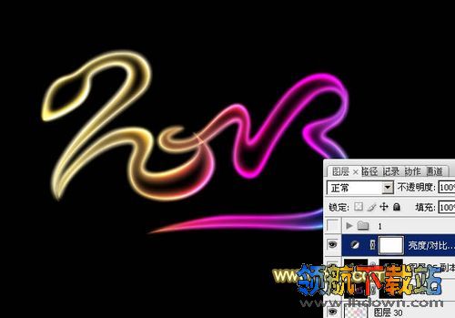 Photoshop实例教程：纯手工制作炫彩2013蛇年文字