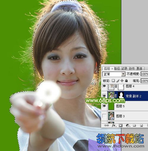 Photoshop通道应用实例：PS扣图之巧抠美女发丝
