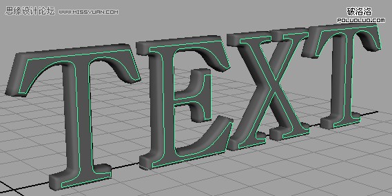 maya立体字怎么制作？Maya制作立体字建模教程