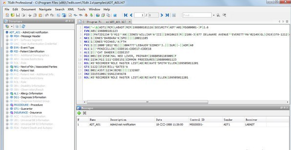 7edit(hl7文件解析工具)