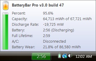 BatteryBar(笔记本电池监视软件)