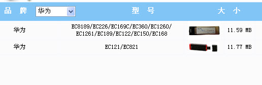 华为无线上网卡驱动大全