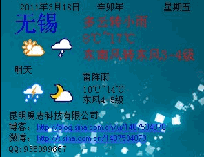 禹志城市桌面天气预报软件