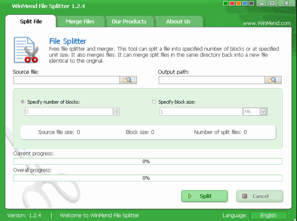 WinMend File Splitter|文件分割和合并软件