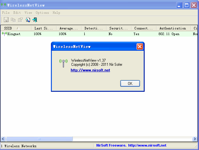 WirelessNetView_无线网络监视工具