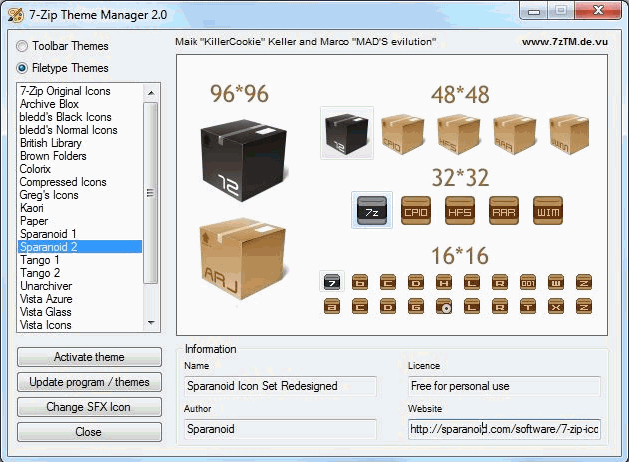 7-Zip美化软件(7-Zip Theme Manager)