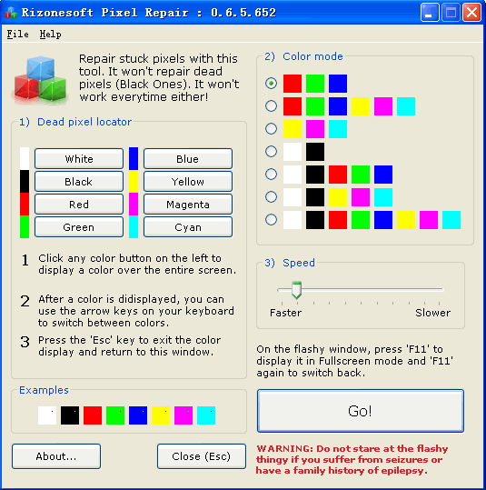 Rizone Pixel Repair(液晶显示器坏点检测修复)