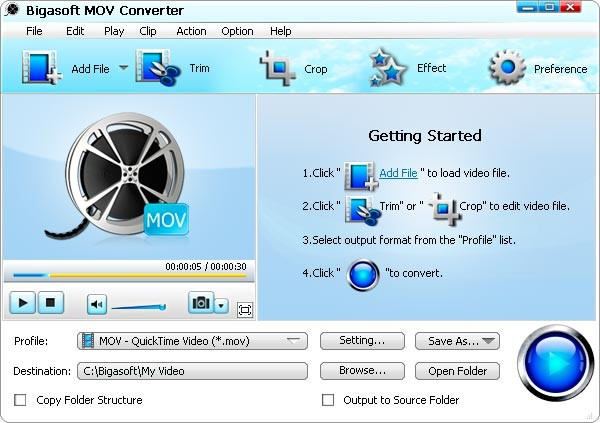 mov视频转换器(Bigasoft MOV Converter)