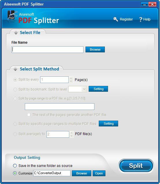 PDF分割软件(Aiseesoft PDF Splitter)