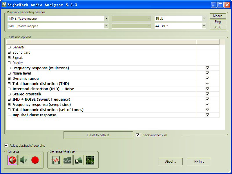 RightMark Audio Analyzer音频测试软件