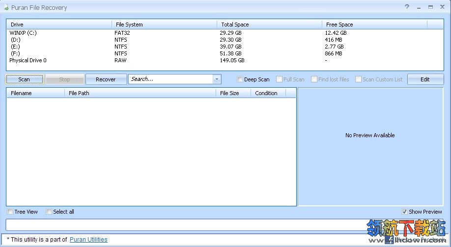 硬盘,内存卡数据恢复软件(Puran File Recovery)