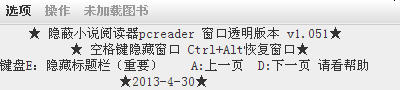 隐蔽小说阅读器pcreader