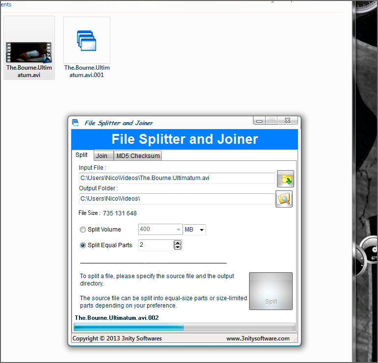 文件分割合并工具(File Splitter and Joiner)