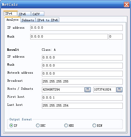 网段划分计算器(NetCalc)