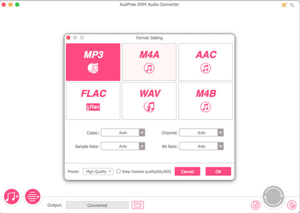 AudFree DRM Audio Converte(音频格式转换器)