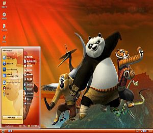 功夫熊猫2电影XP桌面壁纸(橙)