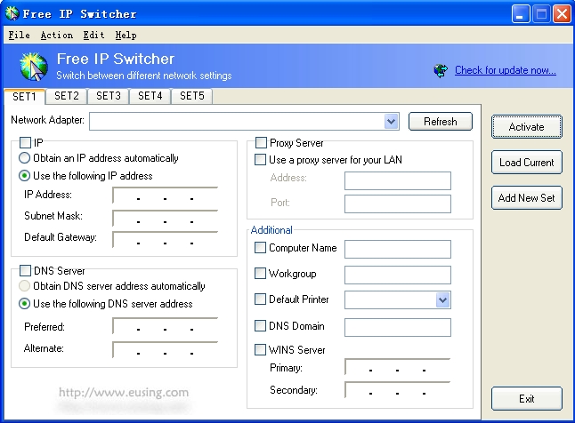 ip切换软件(Eusing Free IP Switcher)