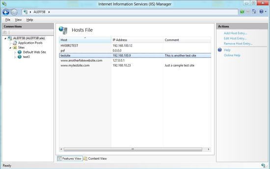 IIS主机文件管理器(IIS Hosts File Manager)