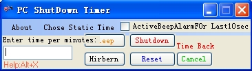 PC ShutDown Timer(倒计时关机软件)