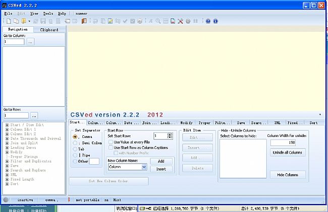 csv文件打开编辑(CSVed)