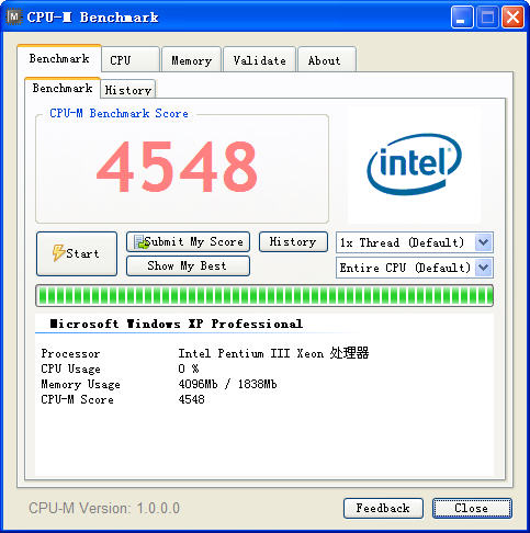 cpu评分评测软件(CPU-M Benchmark)