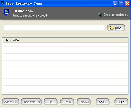 注册表快速查找软件(Free Registry Jump)