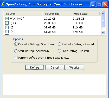 磁盘碎片整理软件(SpeeDefrag)