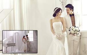 PhotoShop调出优雅韩式风格婚纱照片效果教程 领航软件教程教程