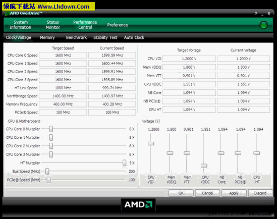 AMD OverDrive(AMD处理器和内存超频软件)