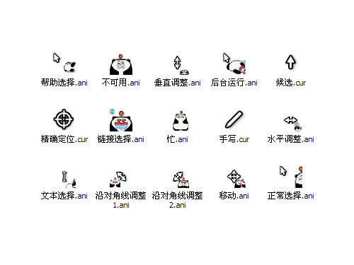 熊猫鼠标指针(最全15种鼠标状态指针)