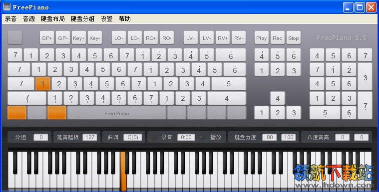电脑键盘模拟钢琴(freepiano)