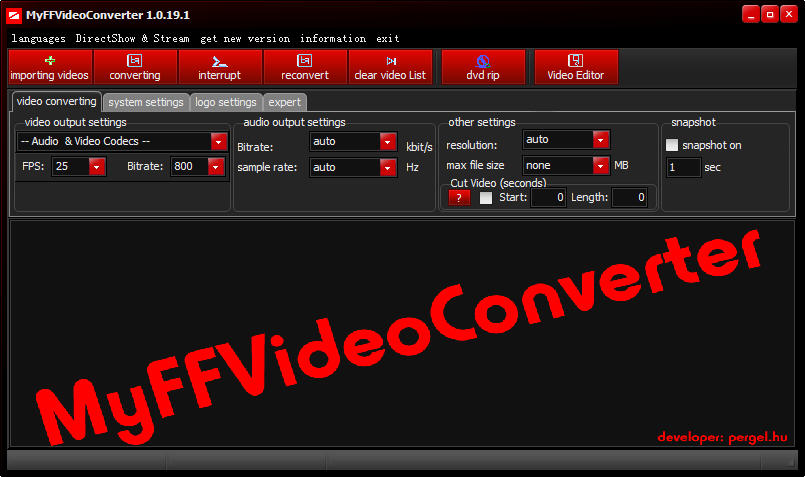 视频转换器免费版(MyFFVideoConverter)