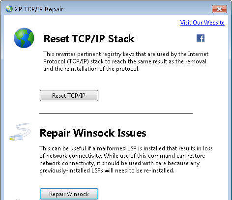 网络协议修复工具XP(TCP/IP Repair)