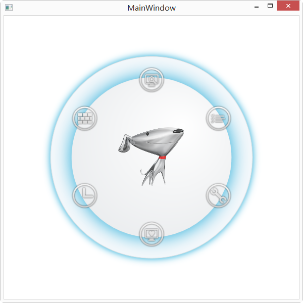 wpf 圆形菜单
